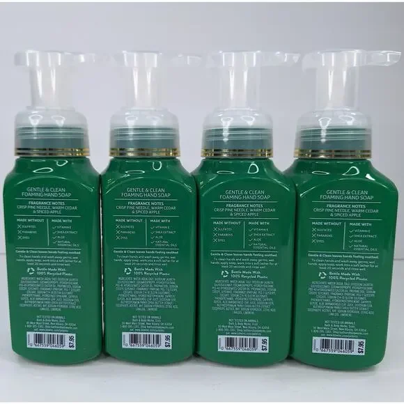 4 Tree Farm Gentle Foaming Hand Soap Wash 8.75 oz ea Pine Cedar Bath Body Works - Picture 2 of 5